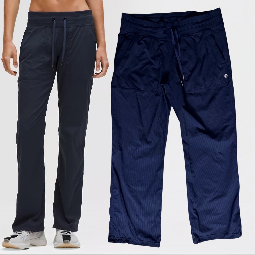 Lululemon Dance Studio Pant Relaxed Straight Leg Navy Blue Size 12